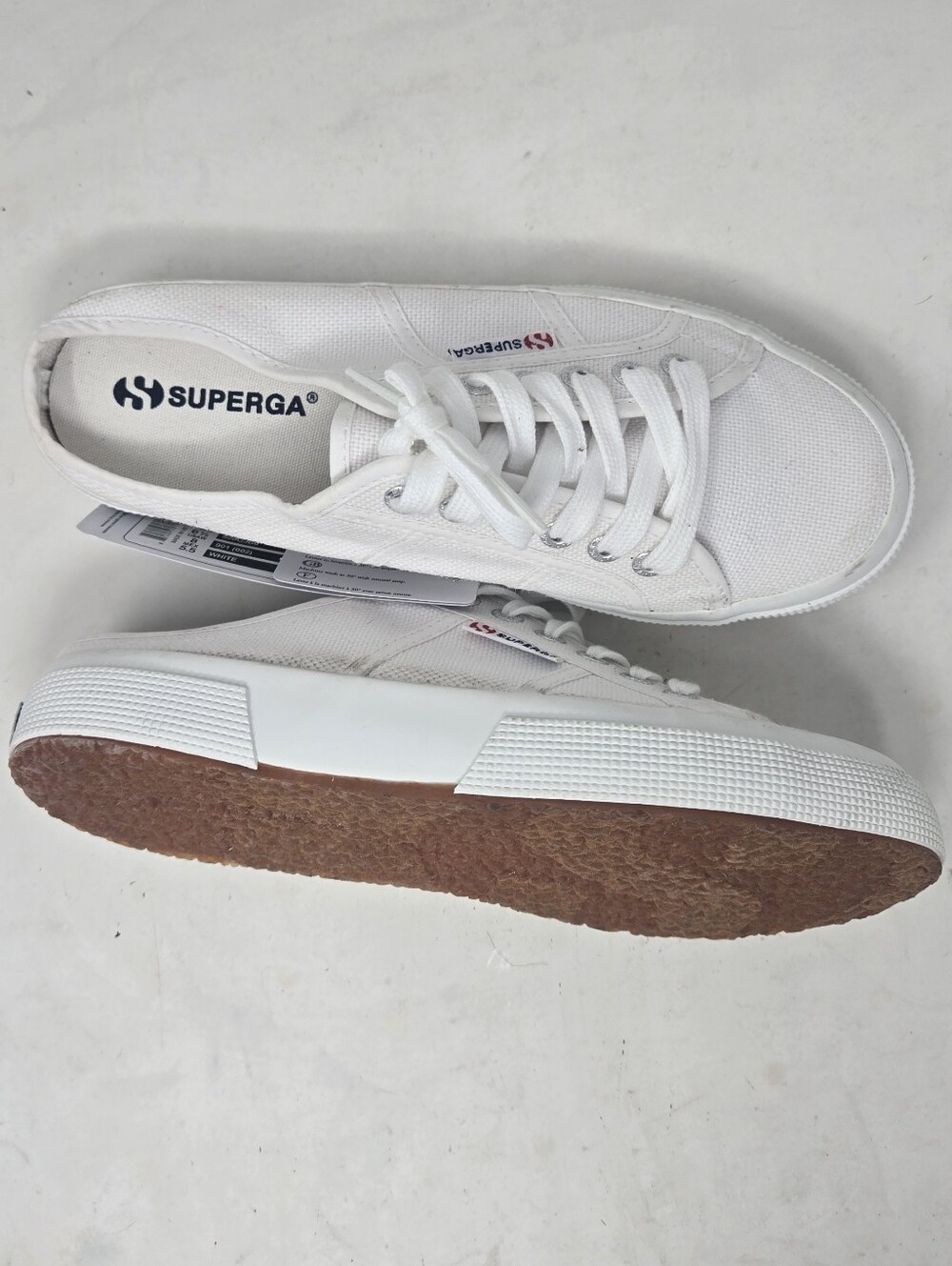 NWT Superga Cotu Canvas Slip on Lace Up Unisex Sneakers Size 6 1/2M, 8W